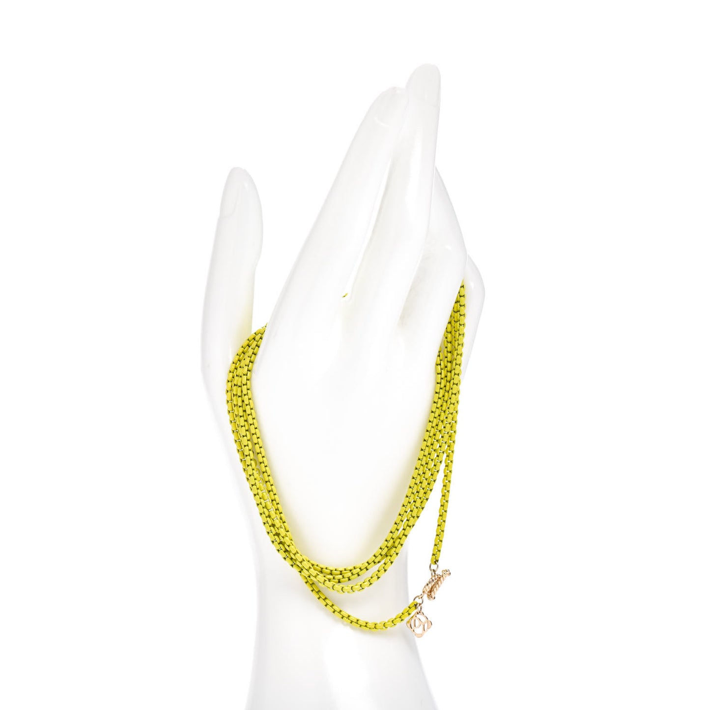 Stainless Steel Acrylic 14K Yellow Gold Bel Aire Chain Necklace Yellow