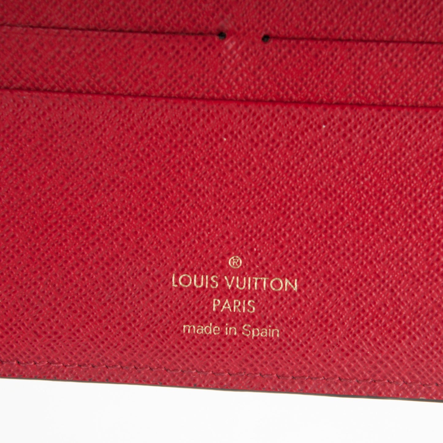 Damier Ebene Insolite Wallet Red