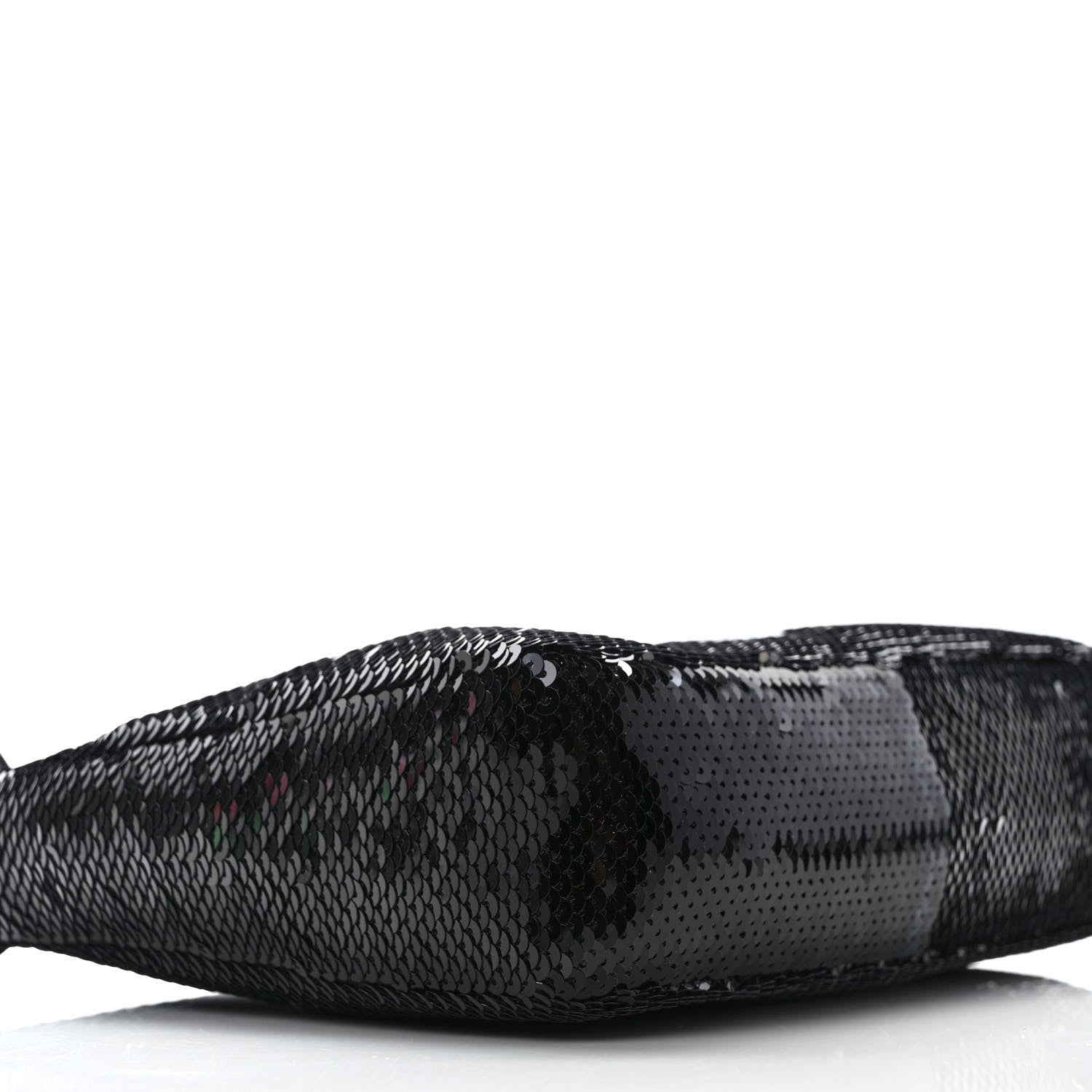 Prada Paillettes Sequin Mini Re-Edition 2000 Bag Black White 8 of 10
