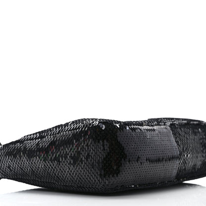 Prada Paillettes Sequin Mini Re-Edition 2000 Bag Black White 8 of 10