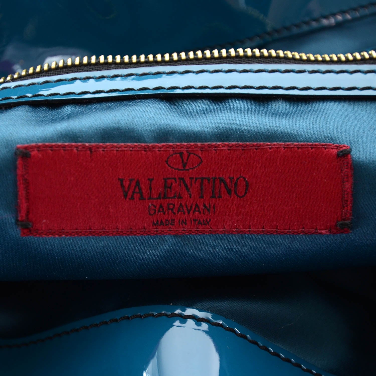 Valentino Garavani Silk Rosier Tote Blue 12 of 14