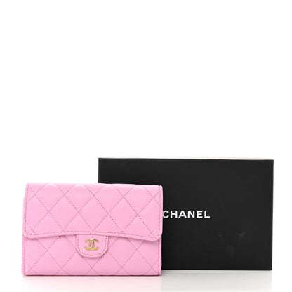 Chanel Caviar Quilted Medium Flap Wallet Pink 12 of 12