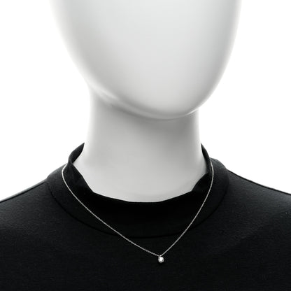 Tiffany Platinum Diamond .35ct Solitaire Pendant Necklace 2 of 5