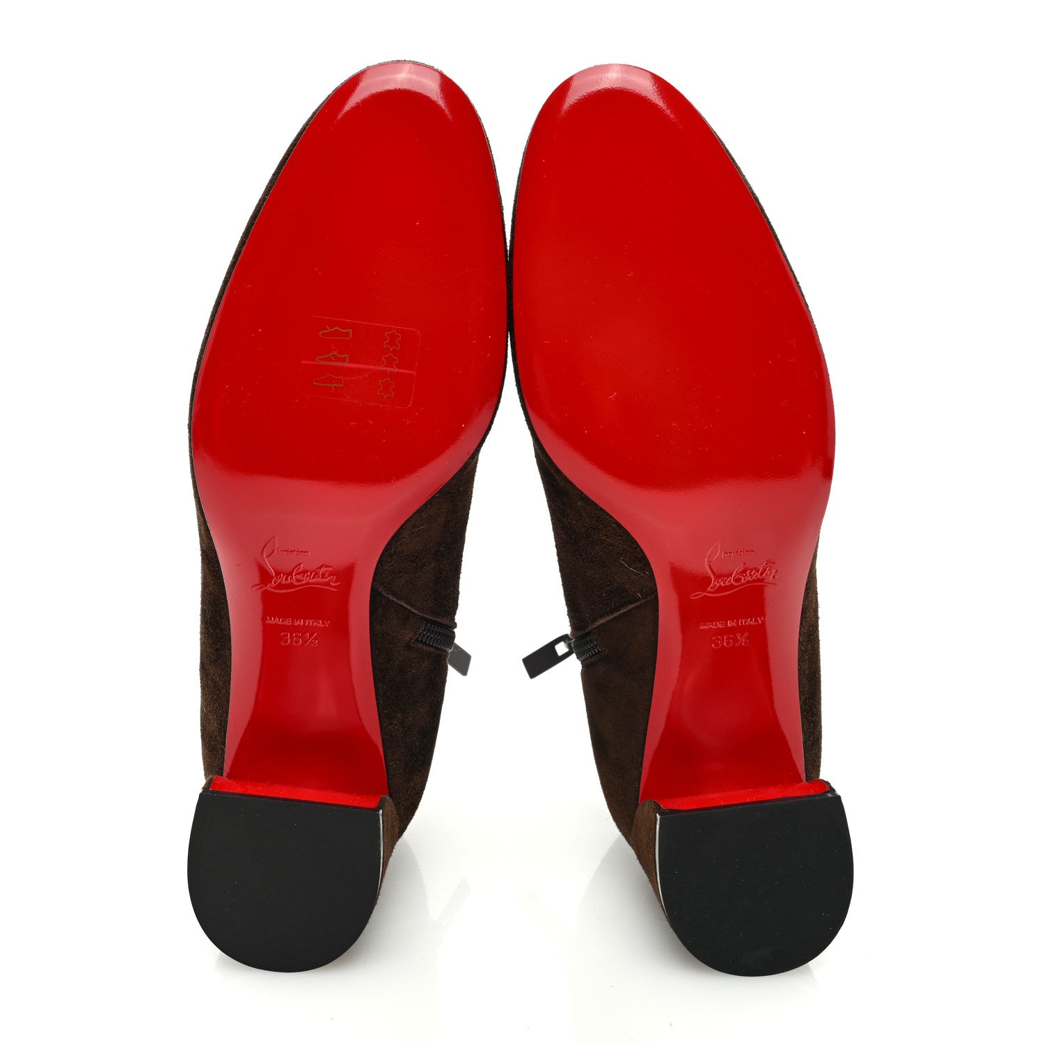 Christian Louboutin Veau Velours Turela 55 Ankle Boots 36.5 Arabica 5 of 8
