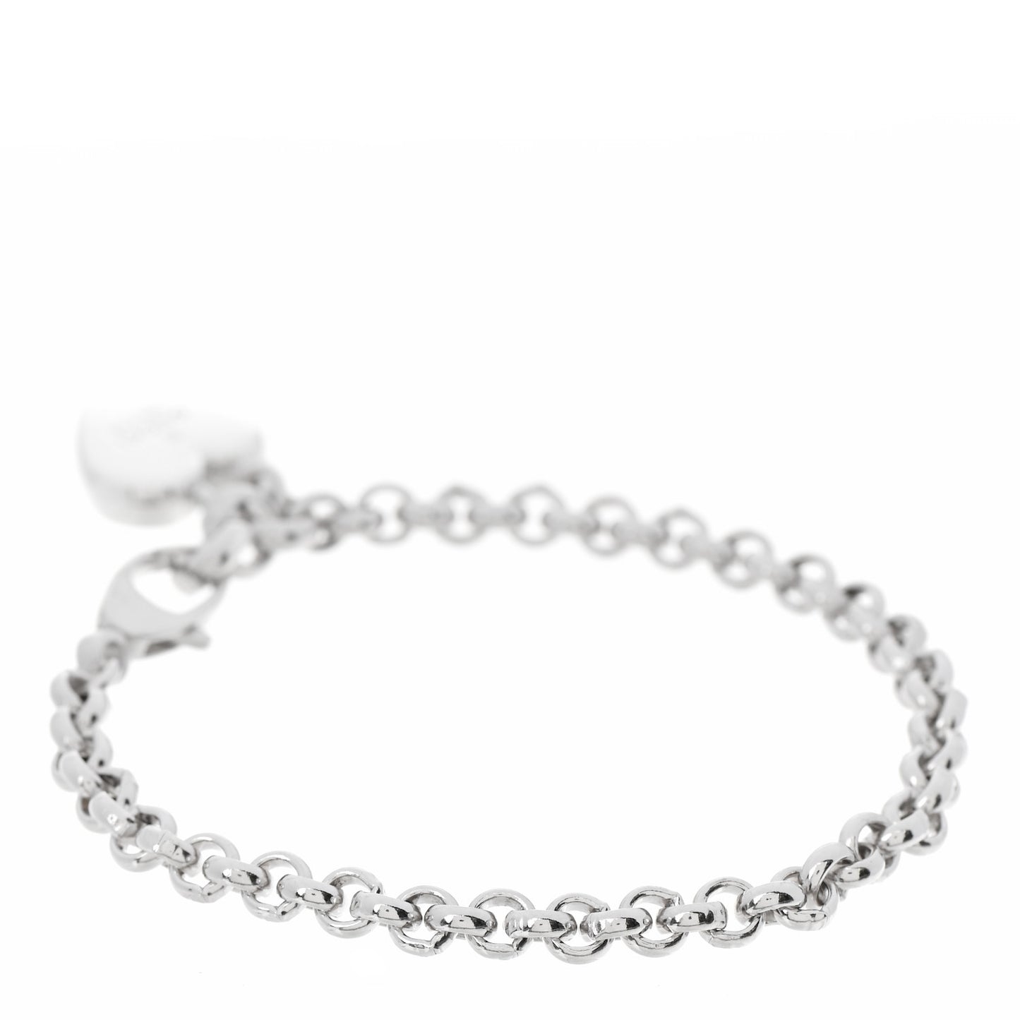 Sterling Silver Trademark Heart Charm Bracelet
