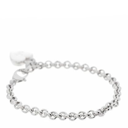 Gucci Sterling Silver Trademark Heart Charm Bracelet 2 of 4
