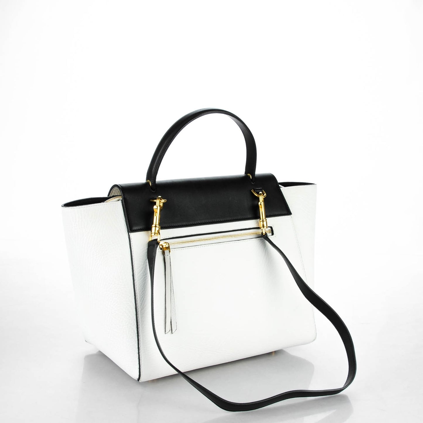 Elephant Calfskin Mini Belt Bag White