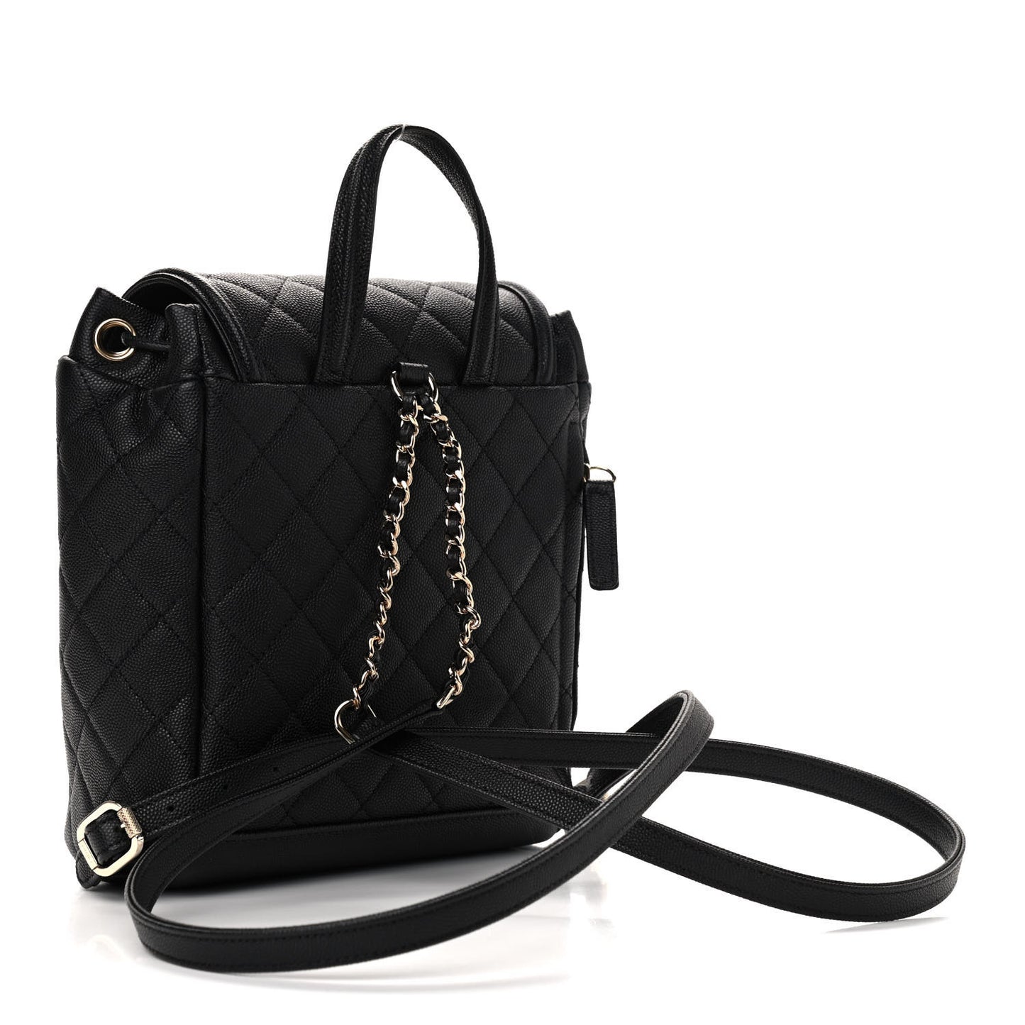 Caviar Quilted Small Filigree Backpack Black