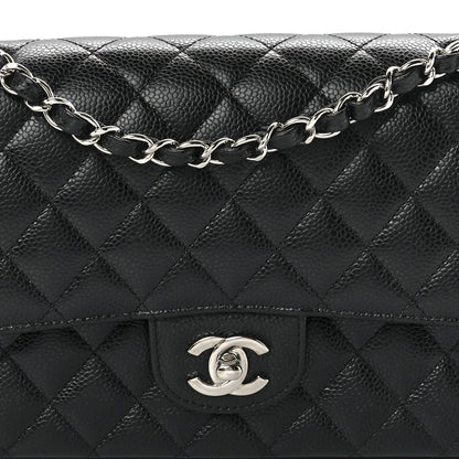Chanel Caviar Quilted Medium Double Flap Black 13 of 14