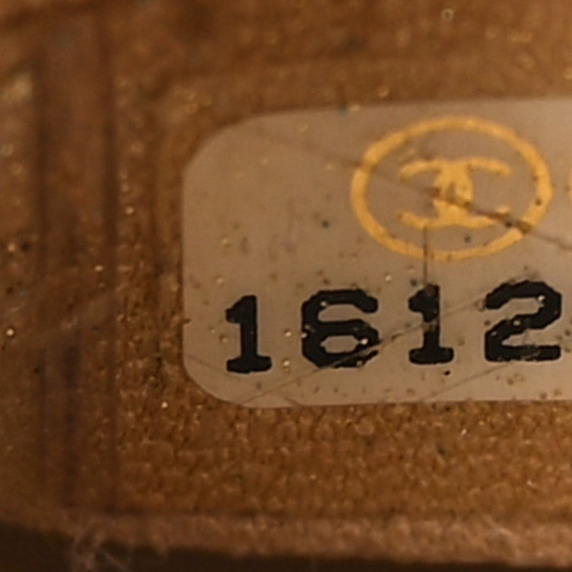 Lambskin Camellia Embossed Key Holder Case Black