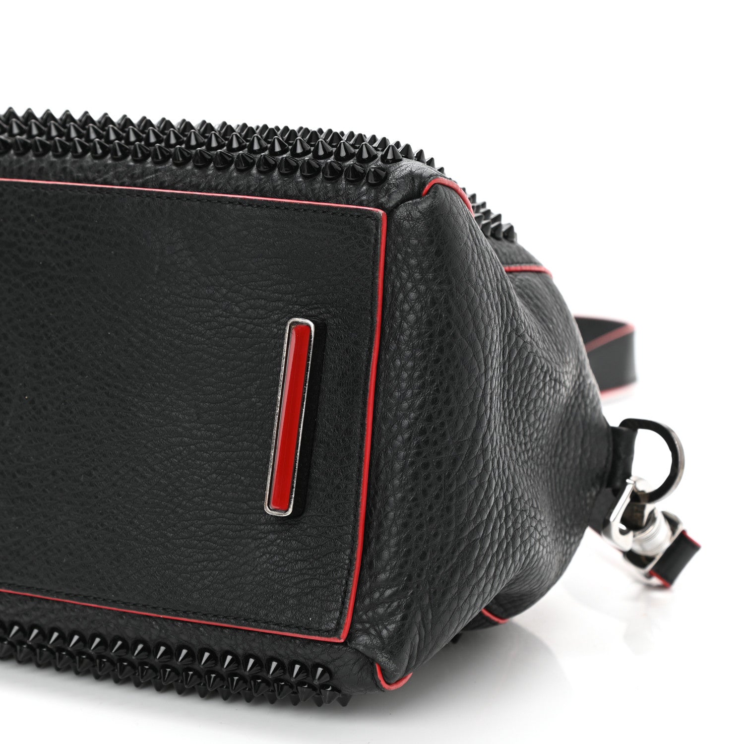 Christian Louboutin Grained Calfskin Studded Panettone Bowling Bag Black 7 of 7