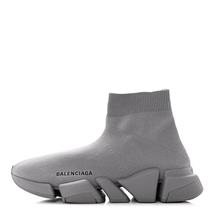 Balenciaga Technical 3D Recycled Knit Womens Speed 2.0 Sneakers 39 Monocolor Grey 1 of 7