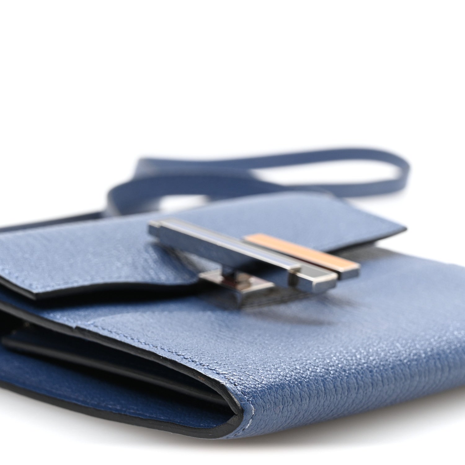 Hermes Chevre Mysore Mini Cinhetic Wallet Bleu Brighton 9 of 10