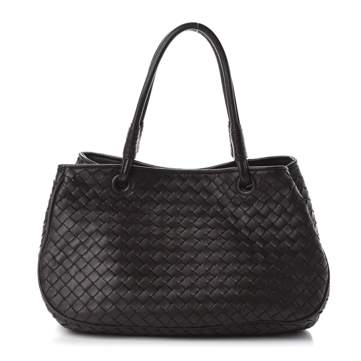 Nappa Intrecciato Woven Tote Ebano