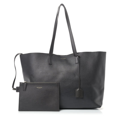 Saint Laurent Calfskin Large Shopping Tote Black Earth 1 of 18