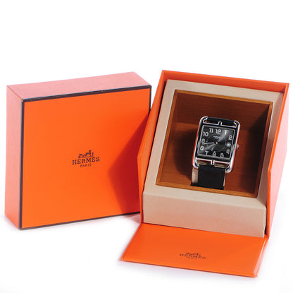 Hermes Stainless Steel Barenia 33mm Cape Cod Quartz Watch Noir 9 of 9