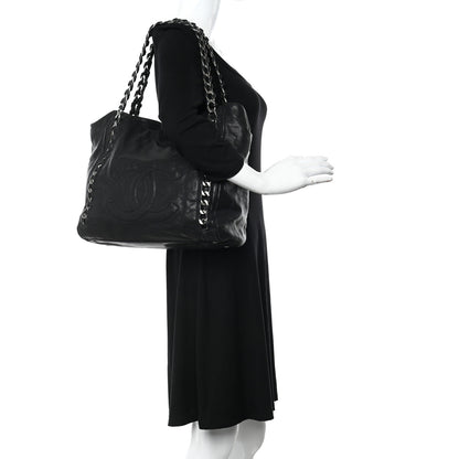 Chanel Glazed Calfskin Modern Chain Tote Black 2 of 13