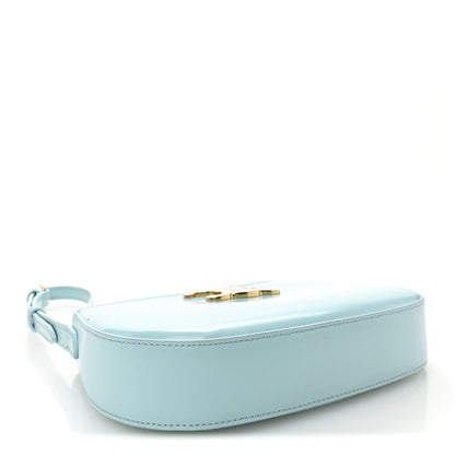 Celine Shiny Calfskin Medium Tilly Triomphe Shoulder Bag Light Blue 4 of 9