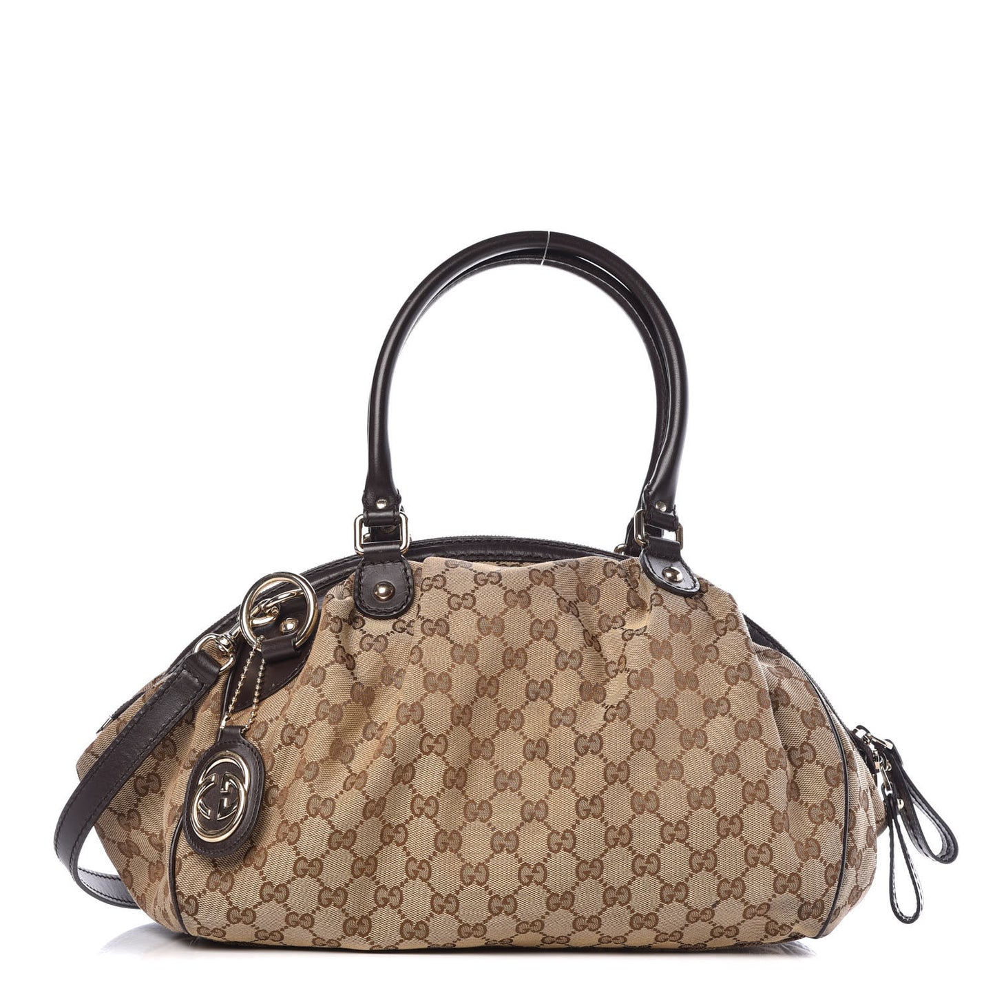 Monogram Medium Sukey Boston Bag Brown