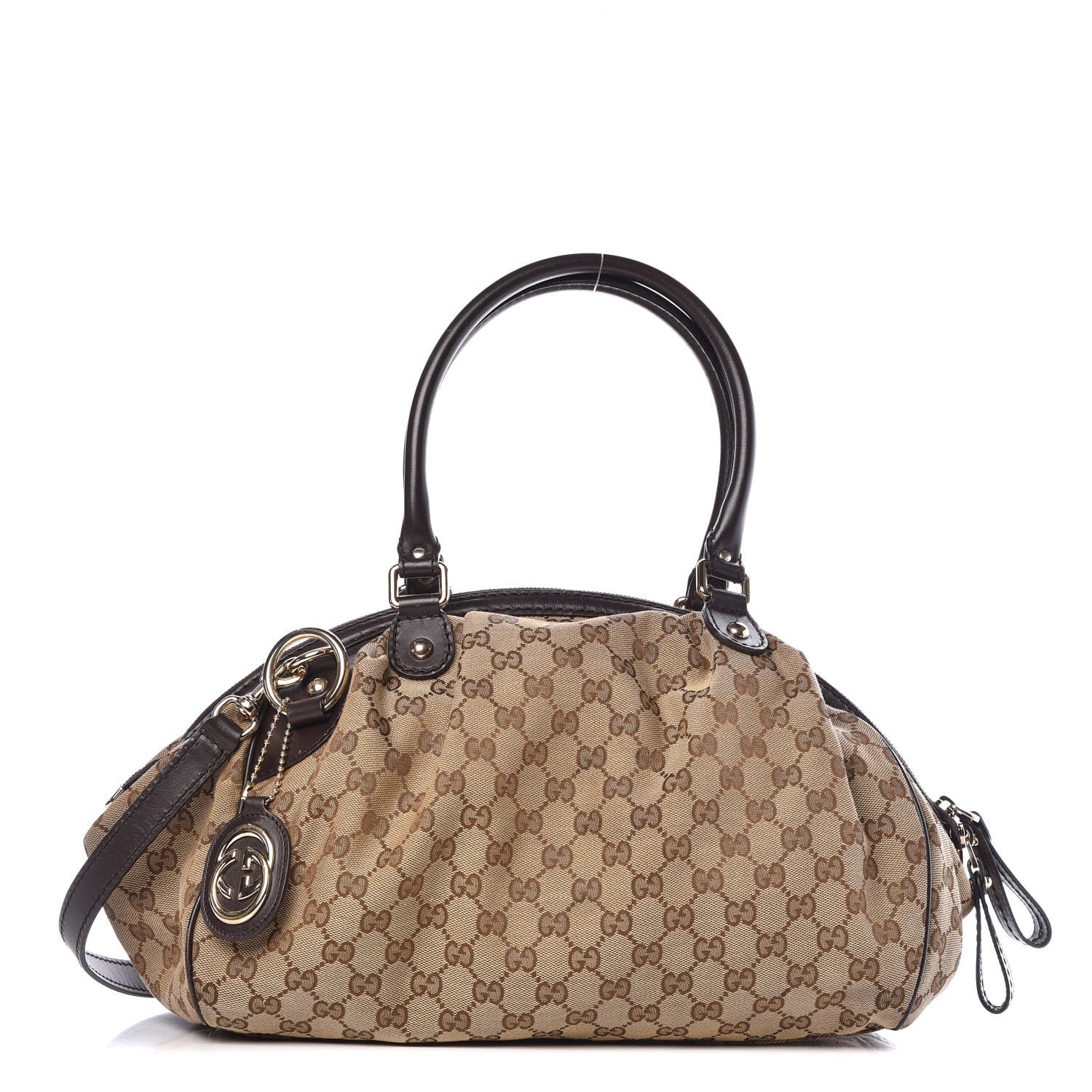 Gucci Monogram Medium Sukey Boston Bag Brown 1 of 20