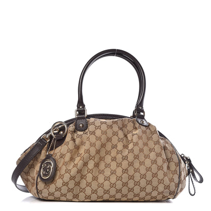 Gucci Monogram Medium Sukey Boston Bag Brown 1 of 20
