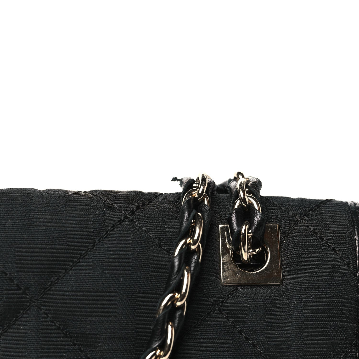 Fendi Zucca Quilted Maxi Baguette Shoulder Bag Black 11 of 11