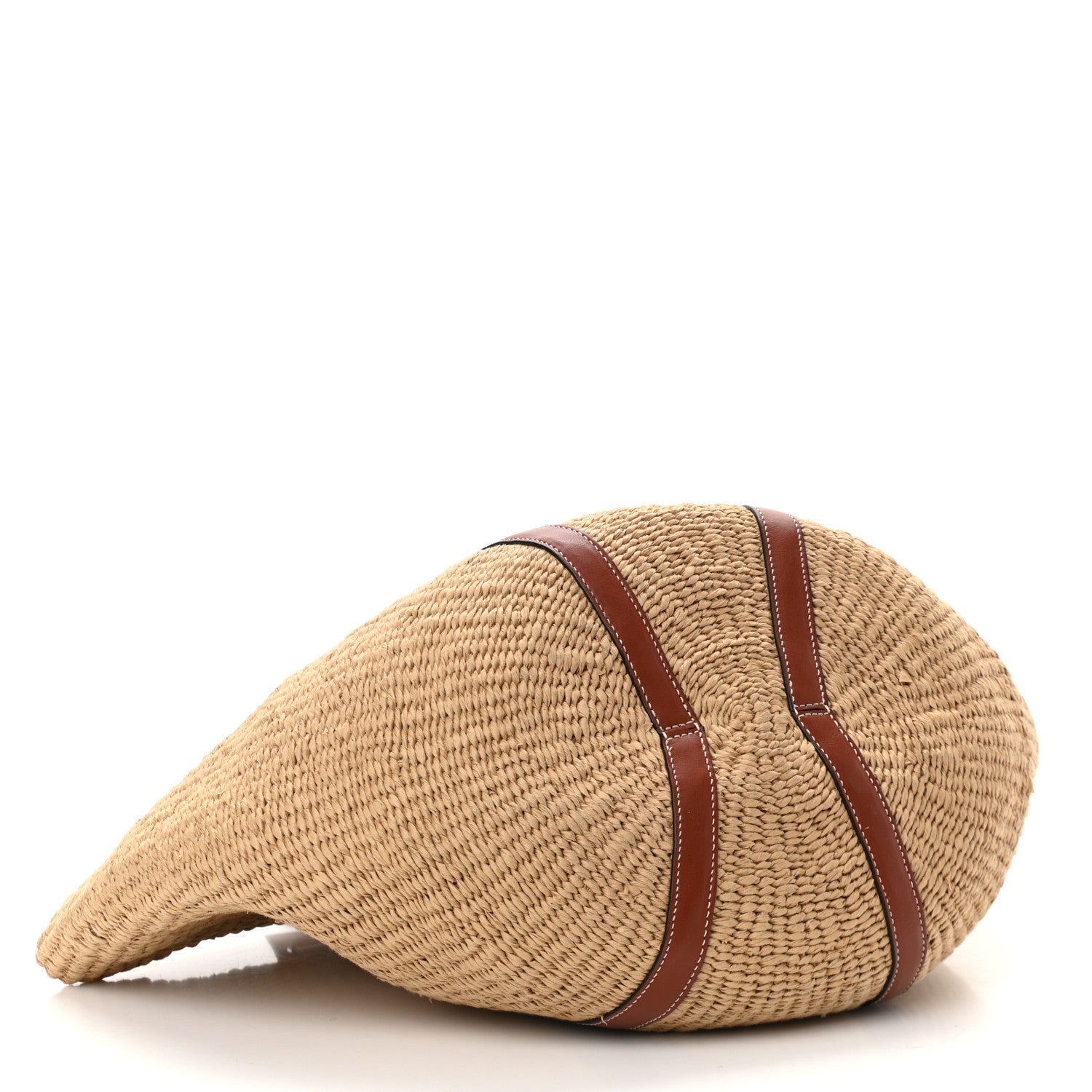 Chloe Raffia Calfskin Large Basket Tote Tan 4 of 10