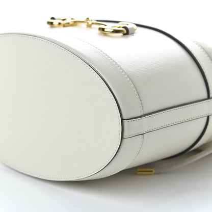Gucci Azalea Sakai Calfskin Horsebit 1955 Drawstring Bucket Bag Mystic White 7 of 10
