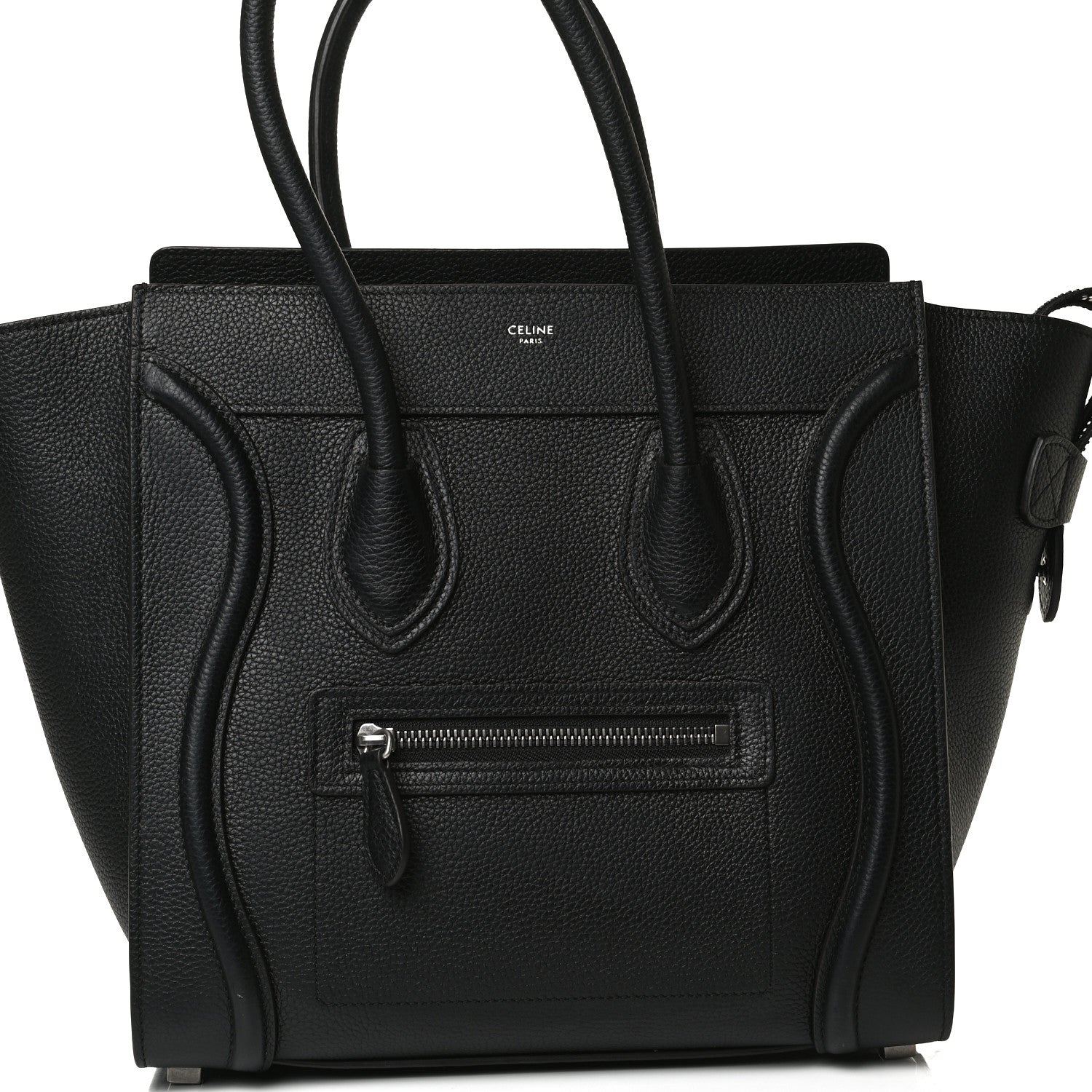 Celine Drummed Calfskin Micro Luggage Black 8 of 16