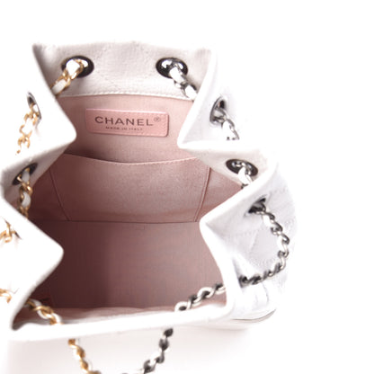 Chanel Patent Goatskin Quilted Small Gabrielle Backpack White 5 of 10