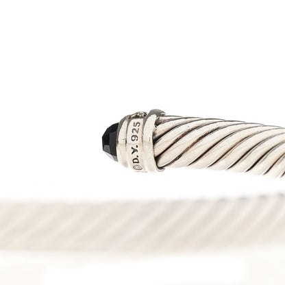 David Yurman Sterling Silver Diamond Black Onyx 5mm Cable Classics Bracelet 3 of 3