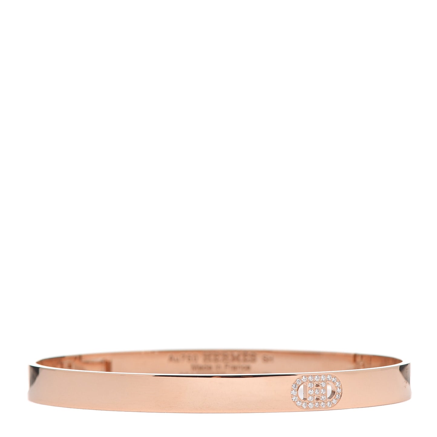18K Rose Gold Diamond PM H D'Ancre Bracelet SH