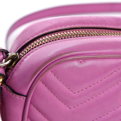 Gucci Calfskin Matelasse Mini GG Marmont Chain Shoulder Bag Candy Mousse 21 of 21