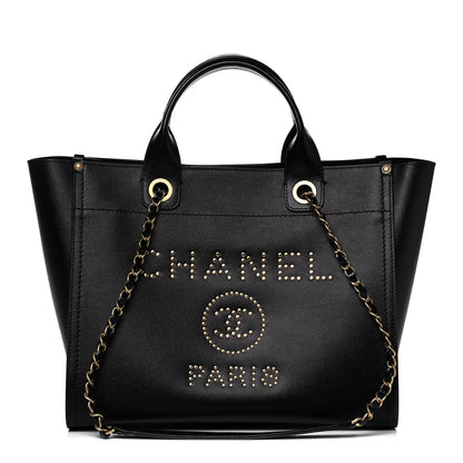 Chanel Caviar Small Studded Deauville Tote Black 1 of 11
