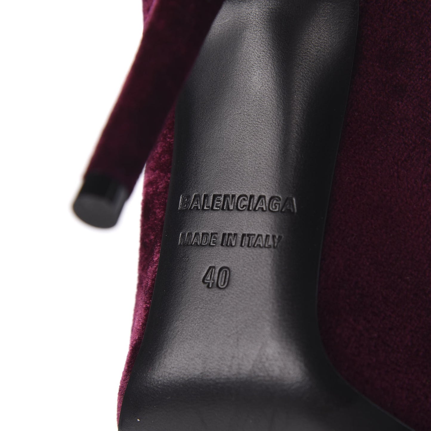 Velvet Extreme Pointed Toe Knife Booties 40 Rouge Prune