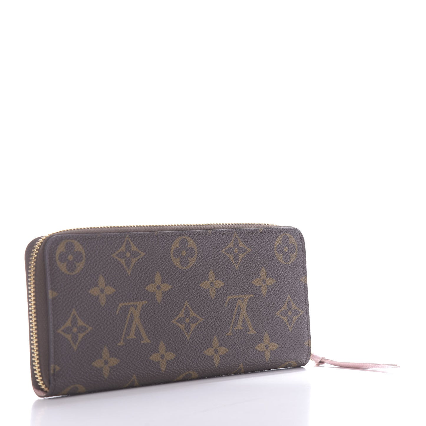 Monogram Clemence Wallet Rose Ballerine