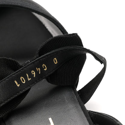 Chanel Mesh Grosgrain Mary Janes Flats 37 Black 9 of 10