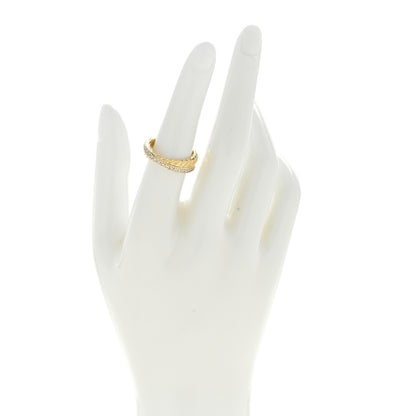 David Yurman 18K Yellow Gold Diamond Crossover Band Ring 52 6 2 of 4
