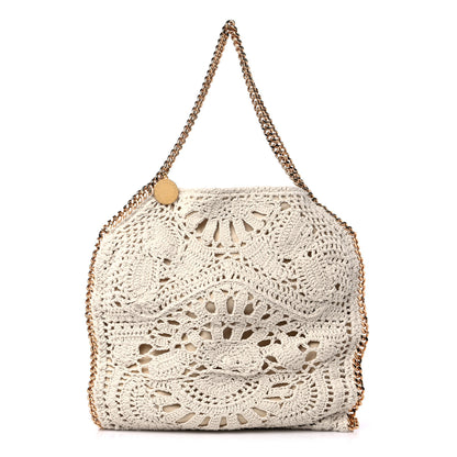 Stella McCartney Cotton Crochet Falabella Ajouree Tote Bag White 1 of 9