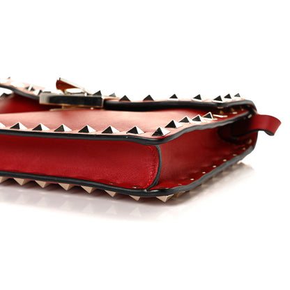 Valentino Garavani Vitello Rockstud Shoulder Flap Bag Rosso Valentino 8 of 8