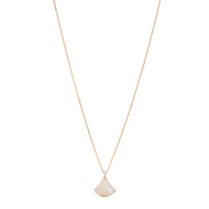 Bulgari 18K Rose Gold Diamond Mother of Pearl Small Divas' Dream Pendant Necklace 1 of 3
