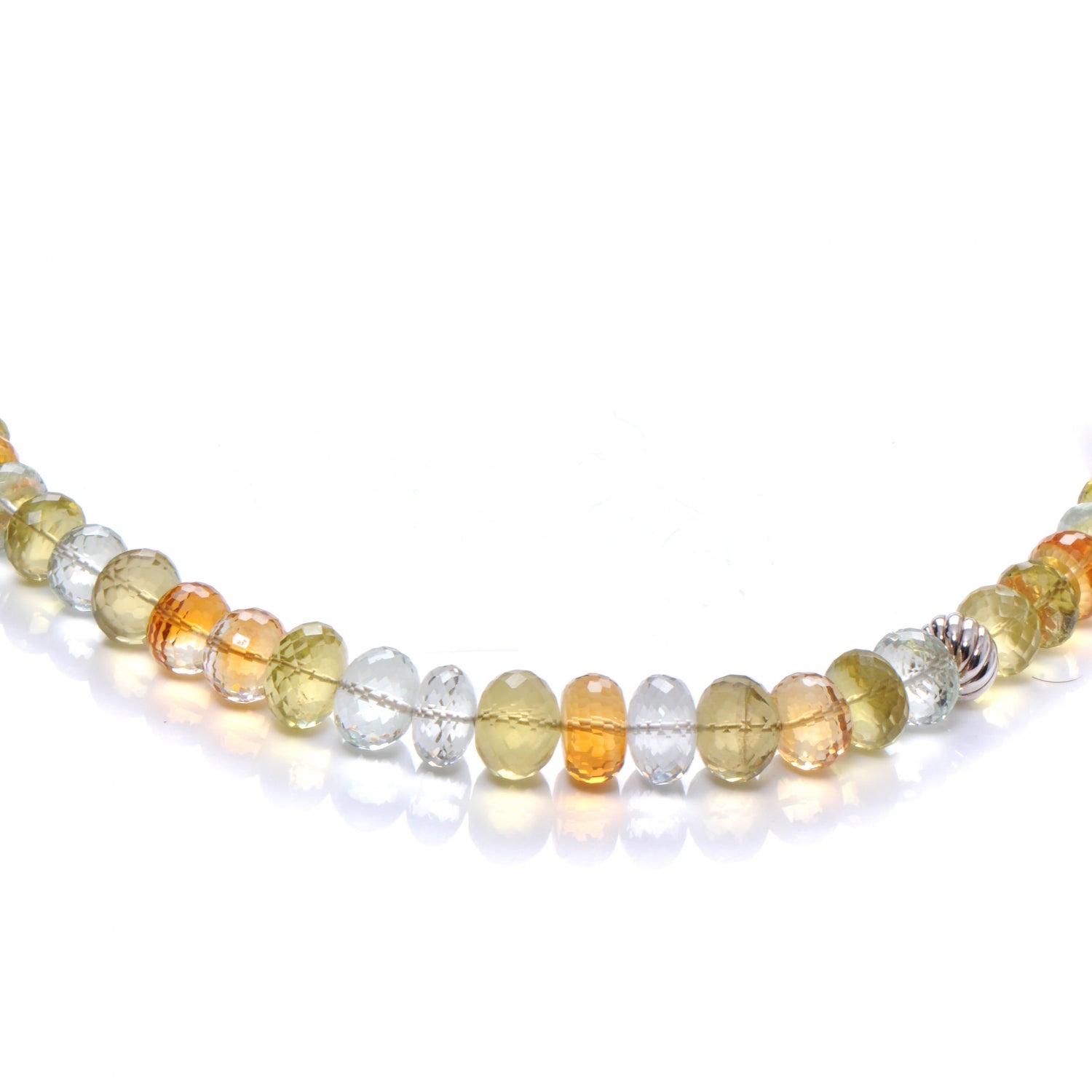 David Yurman Citrine Peridot Quartz Bead Necklace 1 of 7