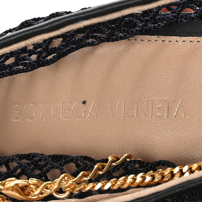 Bottega Veneta Mesh Nappa Chunky Chain Stretch Ballerina Flats 39 Black 7 of 7