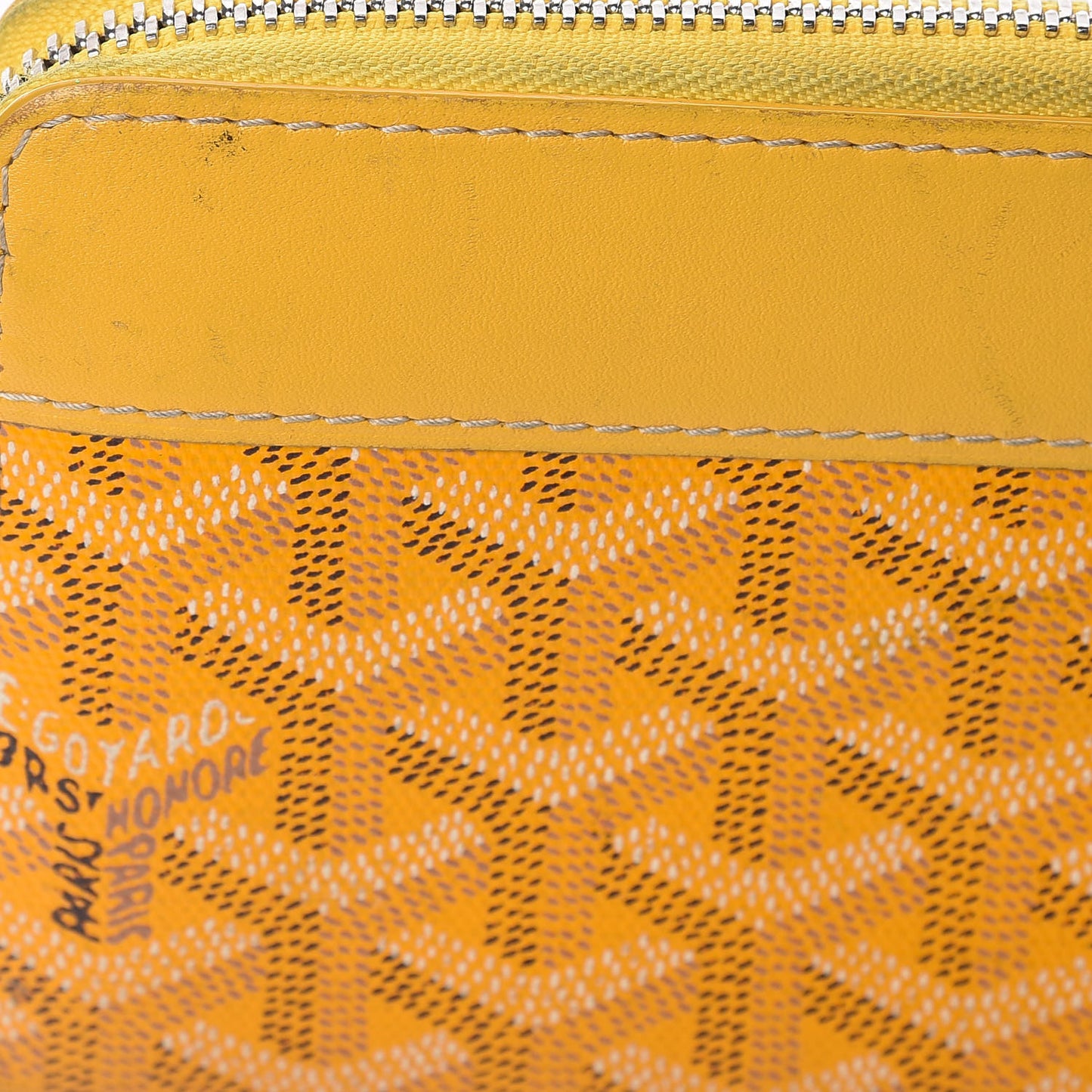 Goyardine Matignon Zip Around GM Wallet Yellow