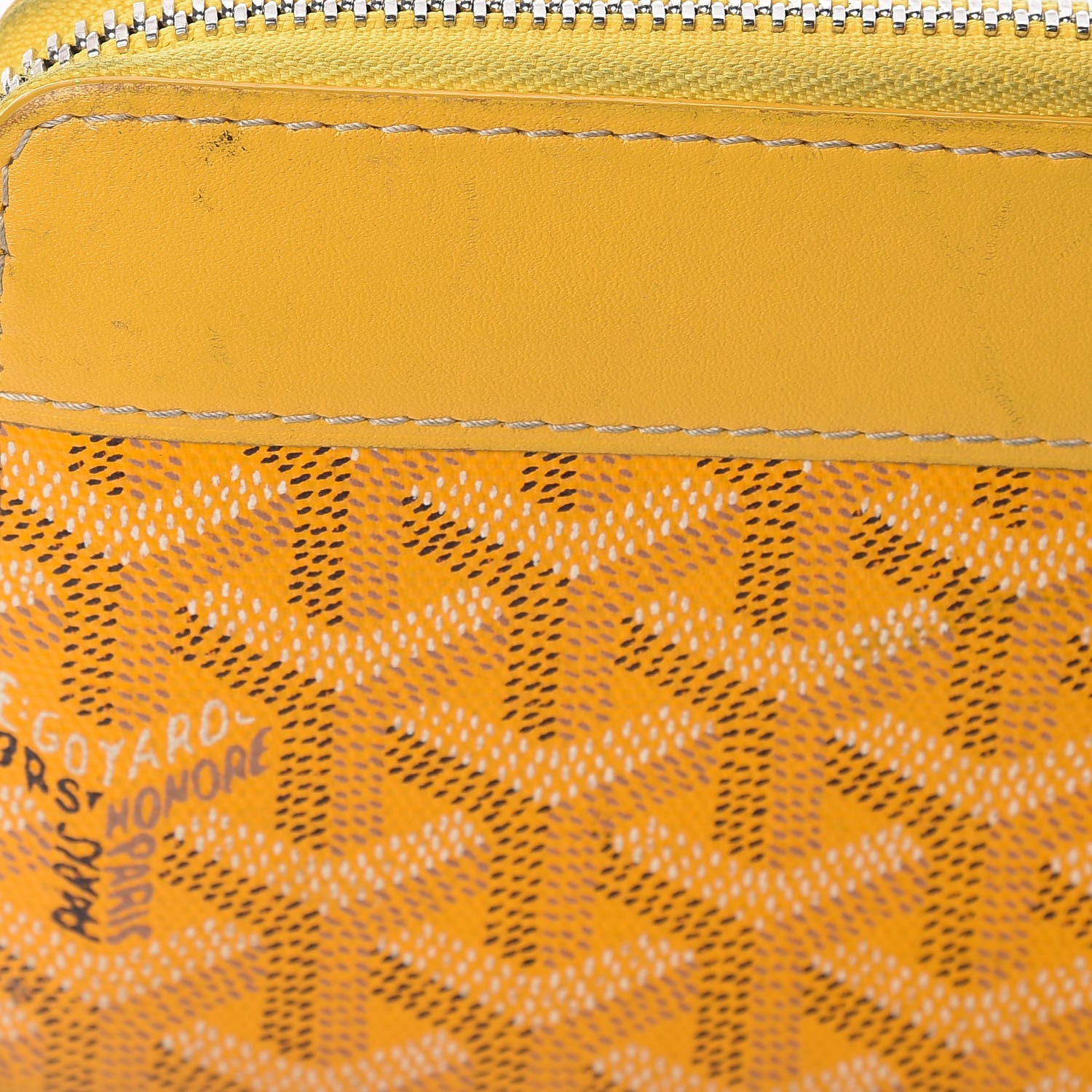 Goyard Goyardine Matignon Zip Around GM Wallet Yellow 14 of 14
