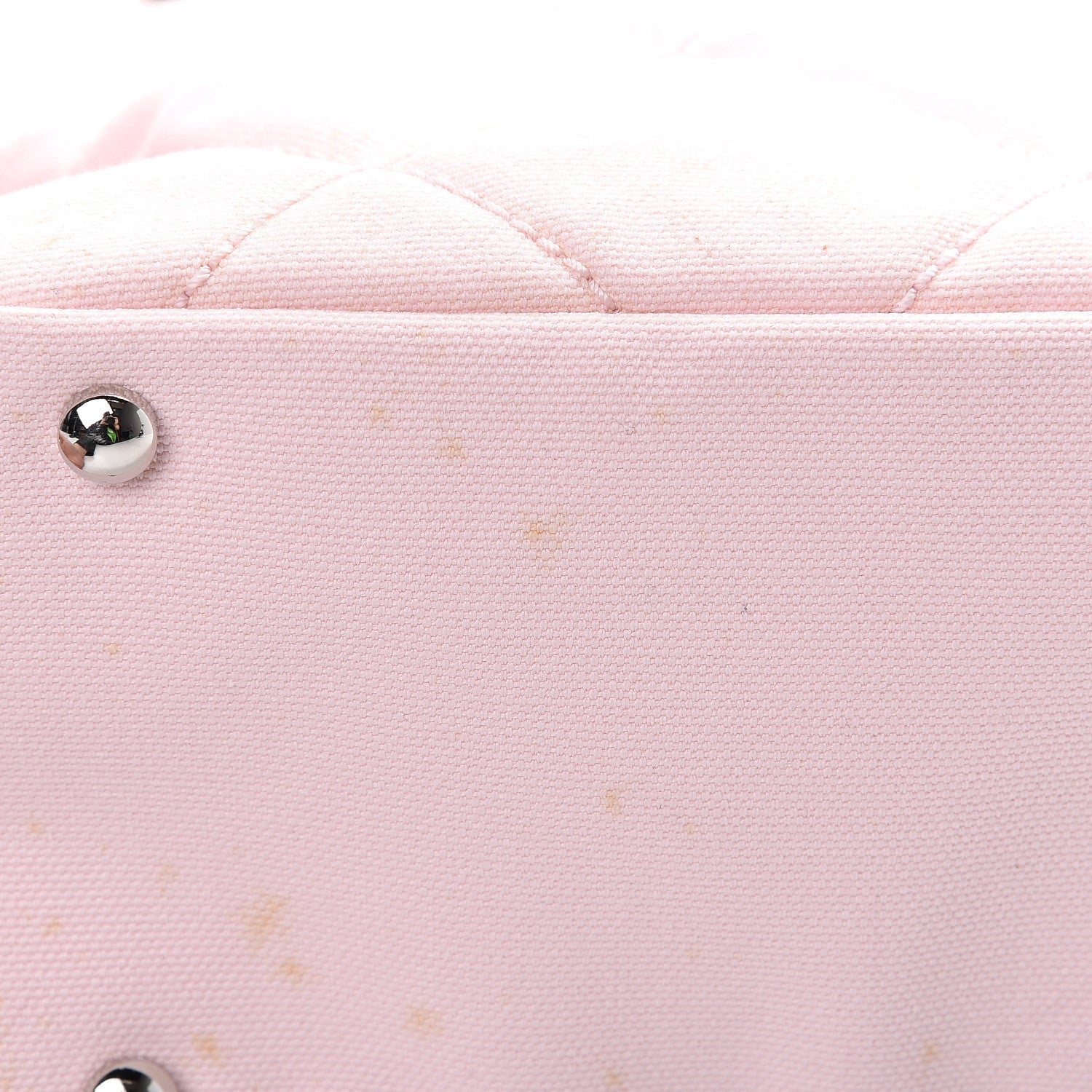 Chanel Coated Canvas Quilted Small Paris Biarritz Tote Light Pink 11 of 16