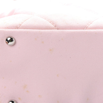 Chanel Coated Canvas Quilted Small Paris Biarritz Tote Light Pink 11 of 16