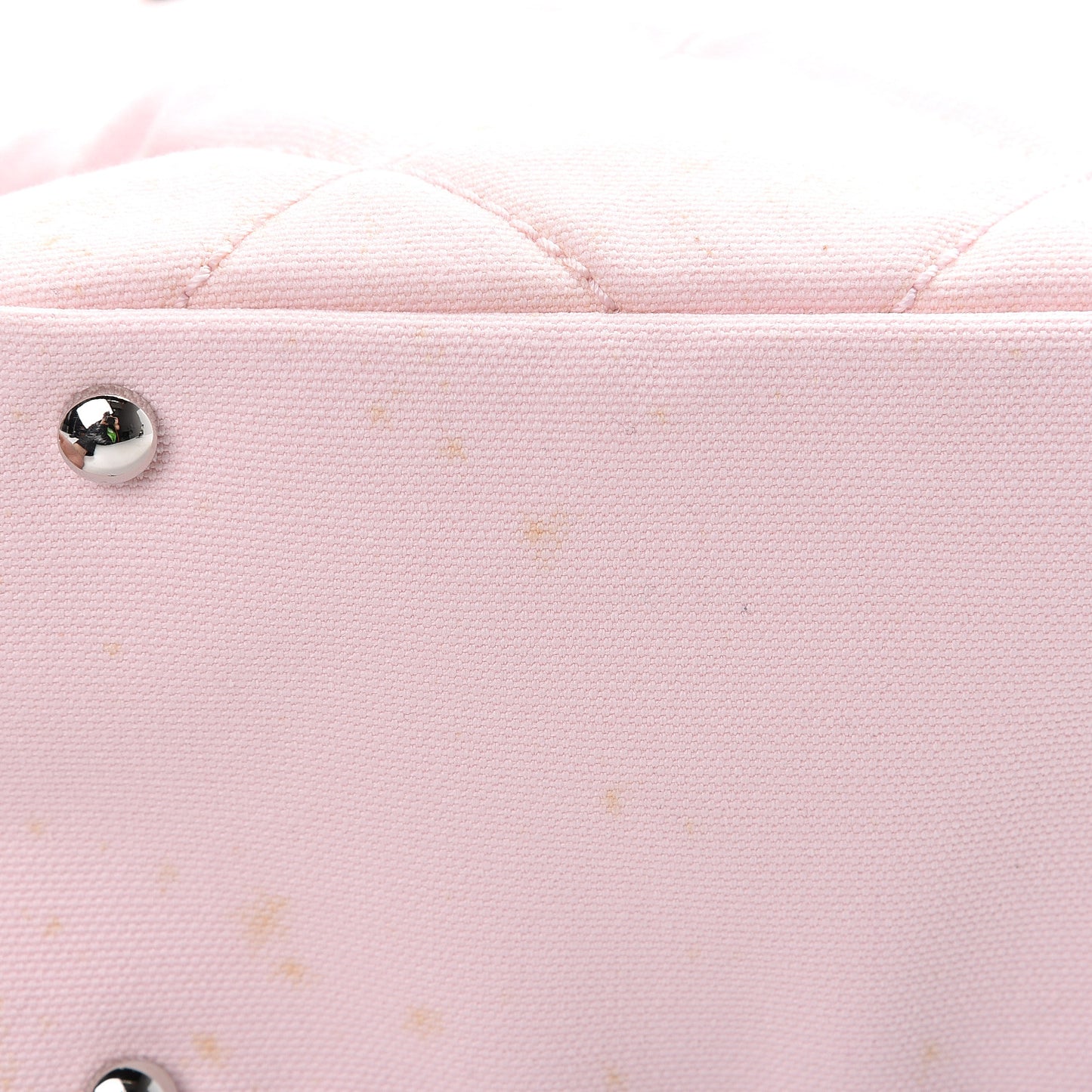 Coated Canvas Quilted Small Paris Biarritz Tote Light Pink