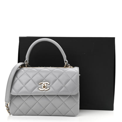 Chanel Lambskin Quilted Small Trendy CC Flap Dual Handle Bag Grey 11 of 11