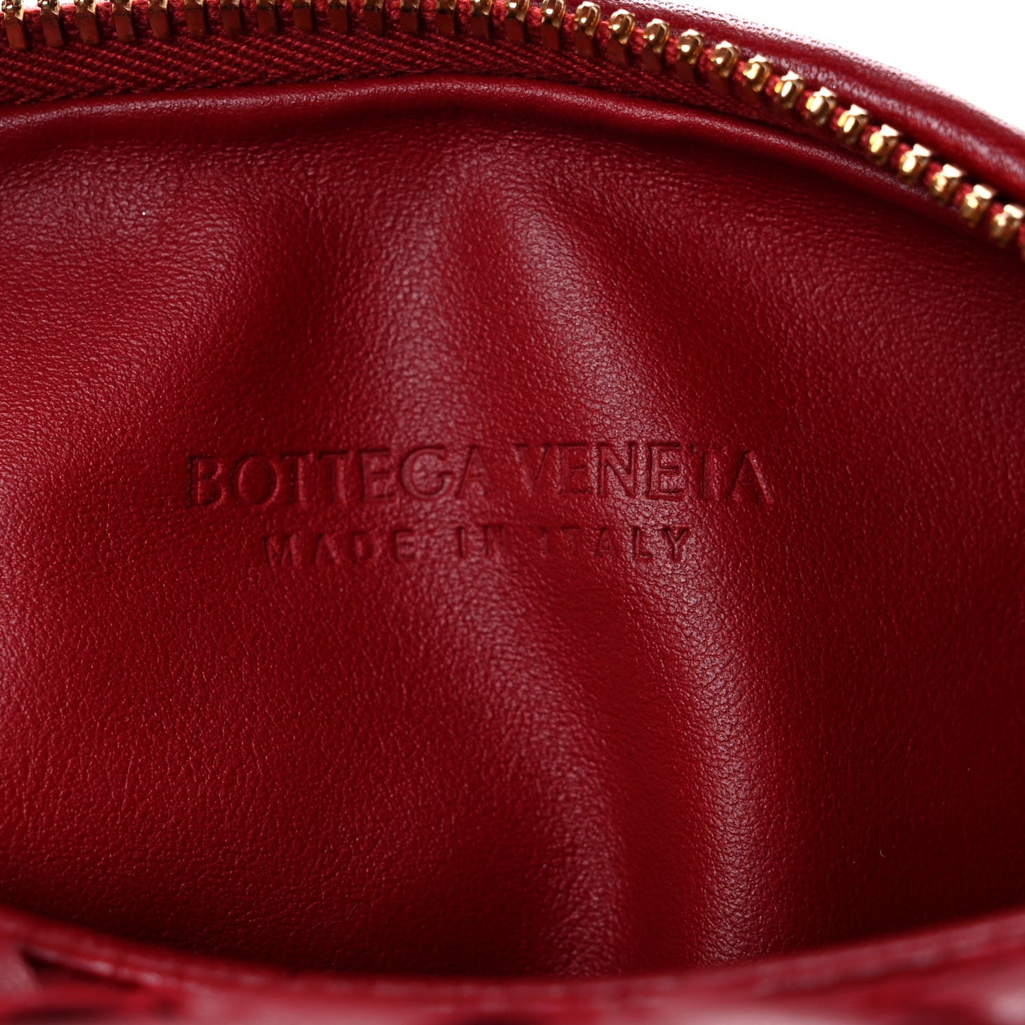 Nappa Intrecciato Mini Jodie Dark Red